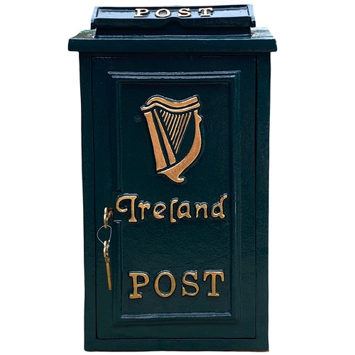 Irish harp post mailbox - irish,